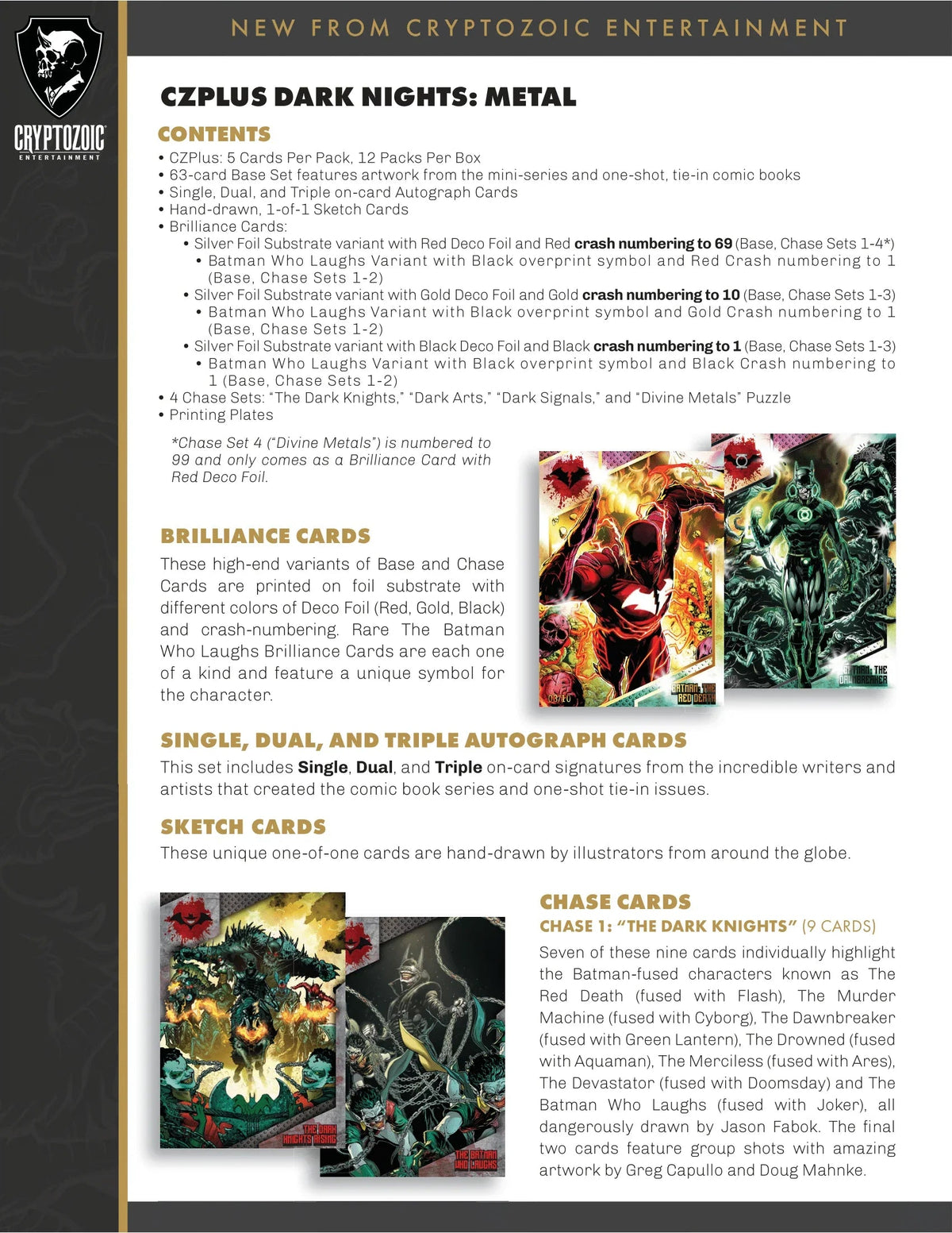 Cryptozoic Entertainment - 2024 Czplus Dark Nights Metal Trading Cards