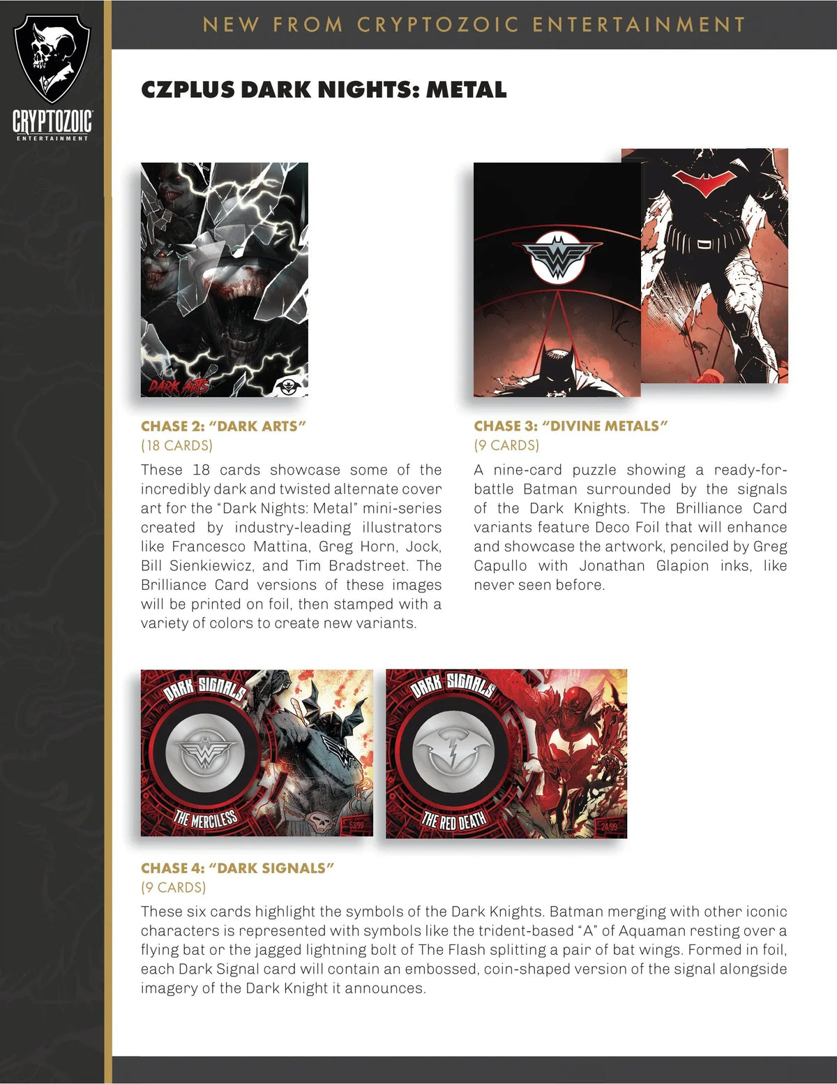 Cryptozoic Entertainment - 2024 Czplus Dark Nights Metal Trading Cards