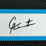 Framed Facsimile Autographed Cam Newton 35x39 Carolina Black Reprint Laser Auto Football Jersey