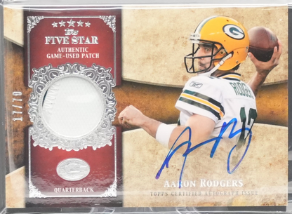 2011 Five Star Football - Aaron Rodgers Fssp-Ar - Autograph Patch /70