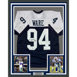 Framed Autographed/Signed Demarcus Ware 35x39 Dallas Thanksgiving Day Football Jersey Beckett BAS COA