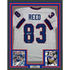 Framed Facsimile Autographed Andre Reed 35x39 Buffalo White Reprint Laser Auto Football Jersey