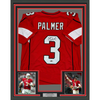 Framed Facsimile Autographed Carson Palmer 35x39 Arizona Red Reprint Laser Auto Football Jersey