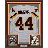 Framed Facsimile Autographed John Riggins 35x39 Washington White Reprint Laser Auto Football Jersey