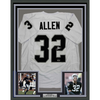 Framed Facsimile Autographed Marcus Allen 35x39 Oakland Las Vegas White Reprint Laser Auto Football Jersey