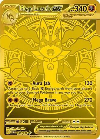 Mega Lucario Ex - 188/132 - Me01: Mega Evolution (Meg)
