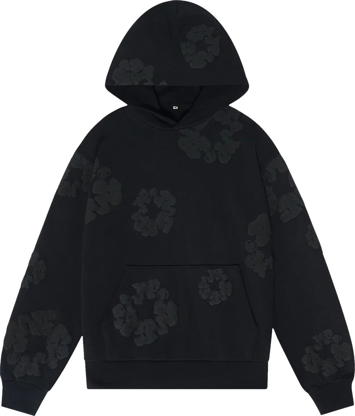 Denim Tears Cotton Wreath Hooded Sweatshirt 'Black Monochrome'