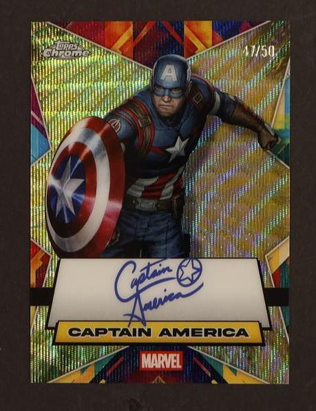 2025 Topps Marvel Chrome Captain America #Fa-Ca Facsimile Auto /50