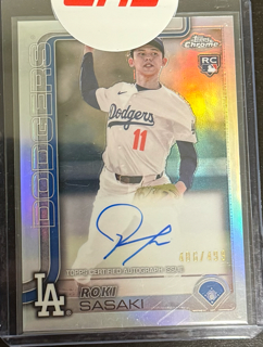 2025 Topps Chrome - Roki Sasaki Ra-Roki - Silver Rookie Auto /499