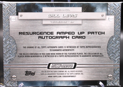 2024 Topps Composite Football - Will Levis Raupa-Wl - Amped Up Rpa /125