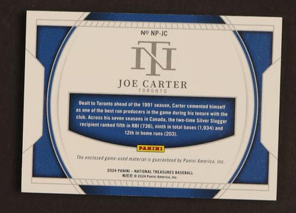 2020 Panini National Treasures Np-Np-Jc Joe Carter Bat Nameplates Toronto