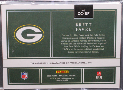 2020 Panini Impeccable Football - Brett Favre Cc-Bf - Canvas Creations /10