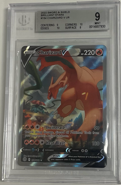 Charizard V 154/172 - Brilliant Stars - 2022 Pokemon - BGS 9