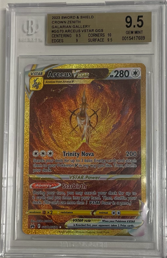 Arceus Vstar Gg70/Gg70 - Sword & Shield: Crown Zenith - 2023 Pokemon - BGS 9.5