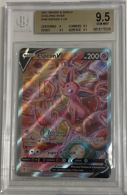 Espeon V 180/203 Evolving Skies - 2021 Pokemon - BGS 9.5