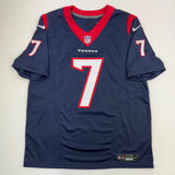 Autographed/Signed C.J CJ Stroud Houston Blue Nike Dri-Fit Limited Football Jersey Fanatics COA