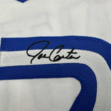 Framed Facsimile Autographed Joe Carter 35x39 Toronto Blue Reprint Laser Auto Baseball Jersey