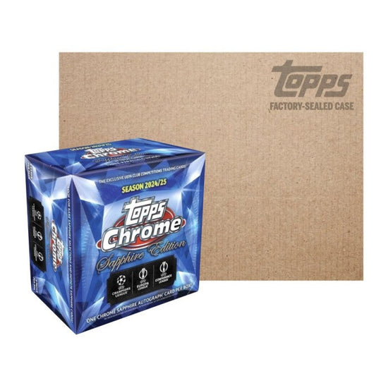 2024-25 Topps Chrome Uefa Club Competitions Soccer Sapphire Edition Hobby Box