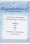 2025 Topps Bowman U Now AJ Dybantsa #58AR Auto Net Relic Black /10 Redemtion Rookie RC Basketball Card