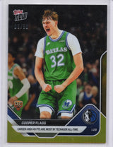 2025 Topps Now Cooper Flagg #150 Gold Foil /50 Dallas Mavericks Rookie RC Basketball Card