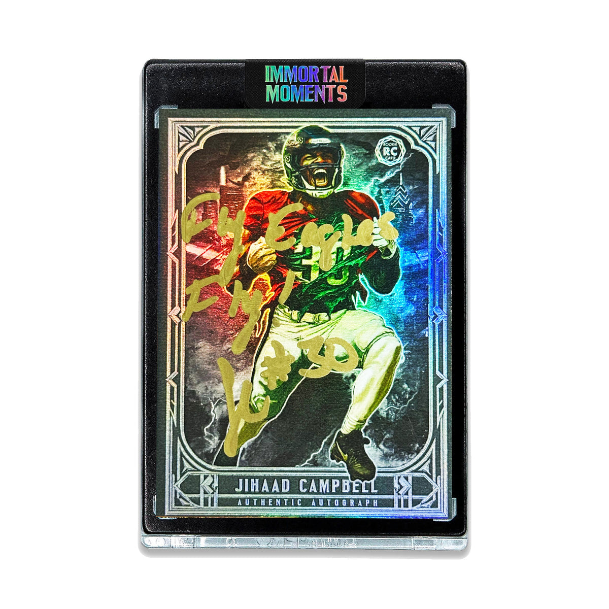 IMMORTAL MOMENTS | JIHAAD CAMPBELL | UNRELEASED PLATINUM PRISM AUTOGRAPHED & INSCRIBED ARTIST PROOF