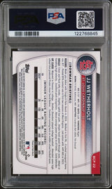 Graded 2025 Topps Bowman JJ Wetherholt #BCP22 Chrome Prospects Mini Diamond Rookie RC Baseball Card PSA 10 Gem Mint