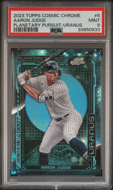 Aaron Judge 2023 Topps Cosmic Chrome Planetary Pursuit Uranus PSA 9