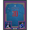 Framed Autographed/Signed Kyle Tucker 35x39 Chicago Blue Baseball Jersey Beckett BAS COA