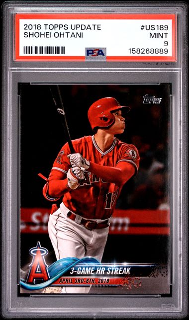 Shohei Ohtani 2018 Topps Update Rookie Card #Us189 PSA 9
