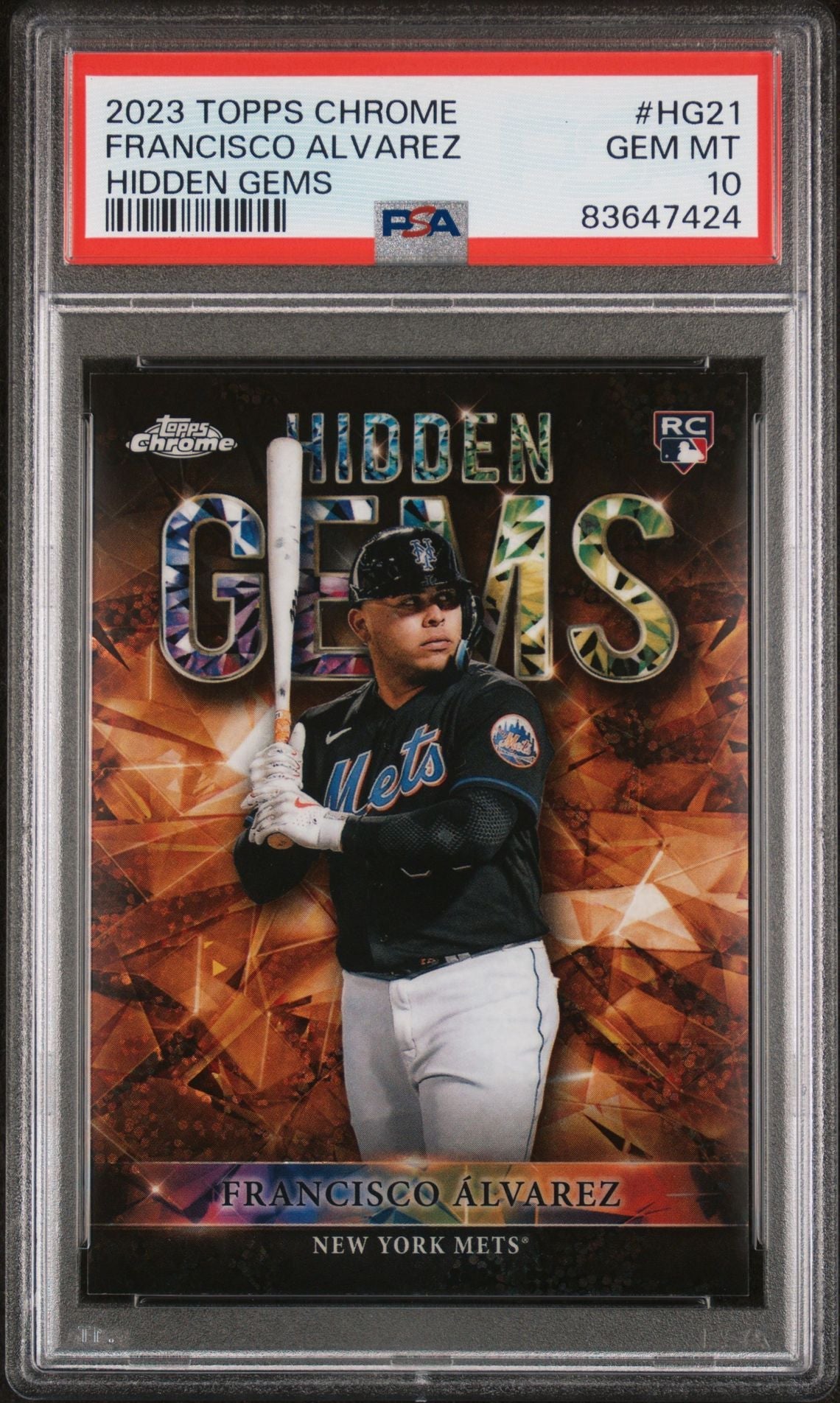 Francisco Alvarez 2023 Topps Chrome Hidden Gems Rookie Card PSA 10