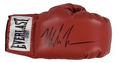 Mike Tyson Autographed Signed Everlast Red Boxing Glove In Display Case - Fiterman Sports Group Authenticated