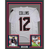 Framed Autographed/Signed Nico Collins 35x39 Houston White Football Jersey JSA COA