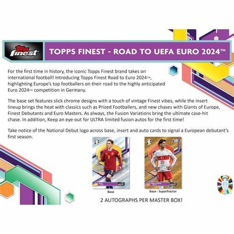 2023 Topps Finest Road To Uefa Euro 2024 Soccer Hobby Box