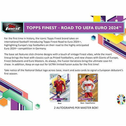 2023 Topps Finest Road To Uefa Euro 2024 Soccer Hobby Box