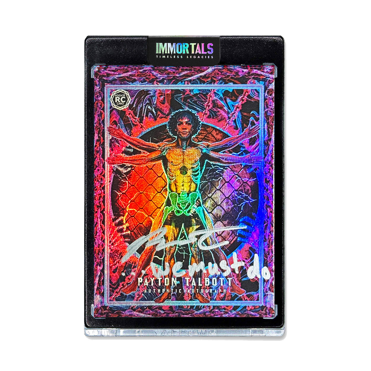 SPECTOR X TALBOTT | "DOUBLE VISION" | UNRELEASED AUTOGRAPHED INSCRIBED VITRUVIAN MAN CRIMSON PARALLEL ARTIST PROOF