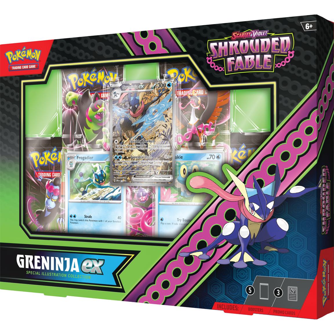 Pokemon Scarlet & Violet Shrouded Fable Kingdra/Greninja Ex Special Illustration Collection 6 Box Case