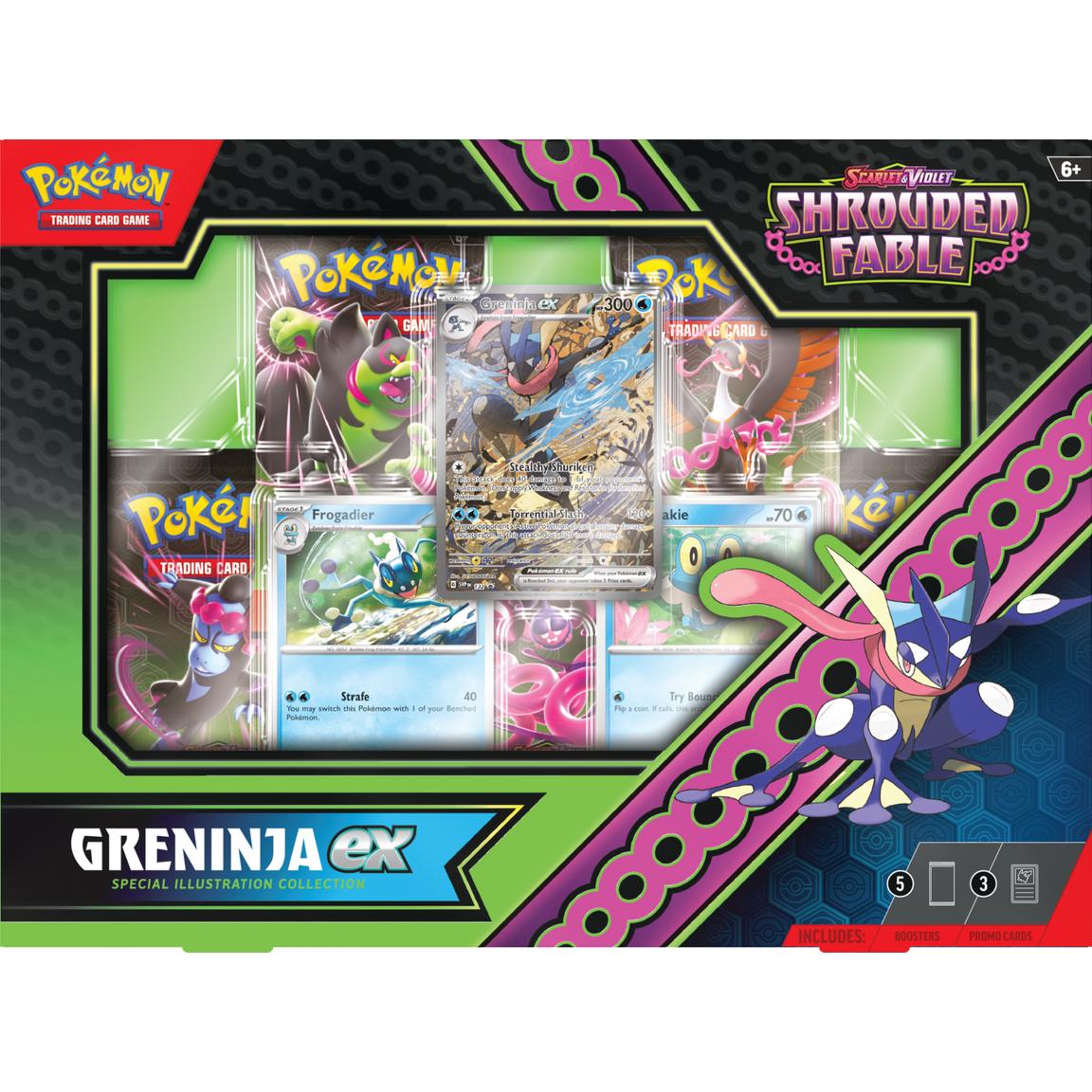 Pokemon Scarlet & Violet Shrouded Fable Kingdra/Greninja Ex Special Illustration Collection 6 Box Case