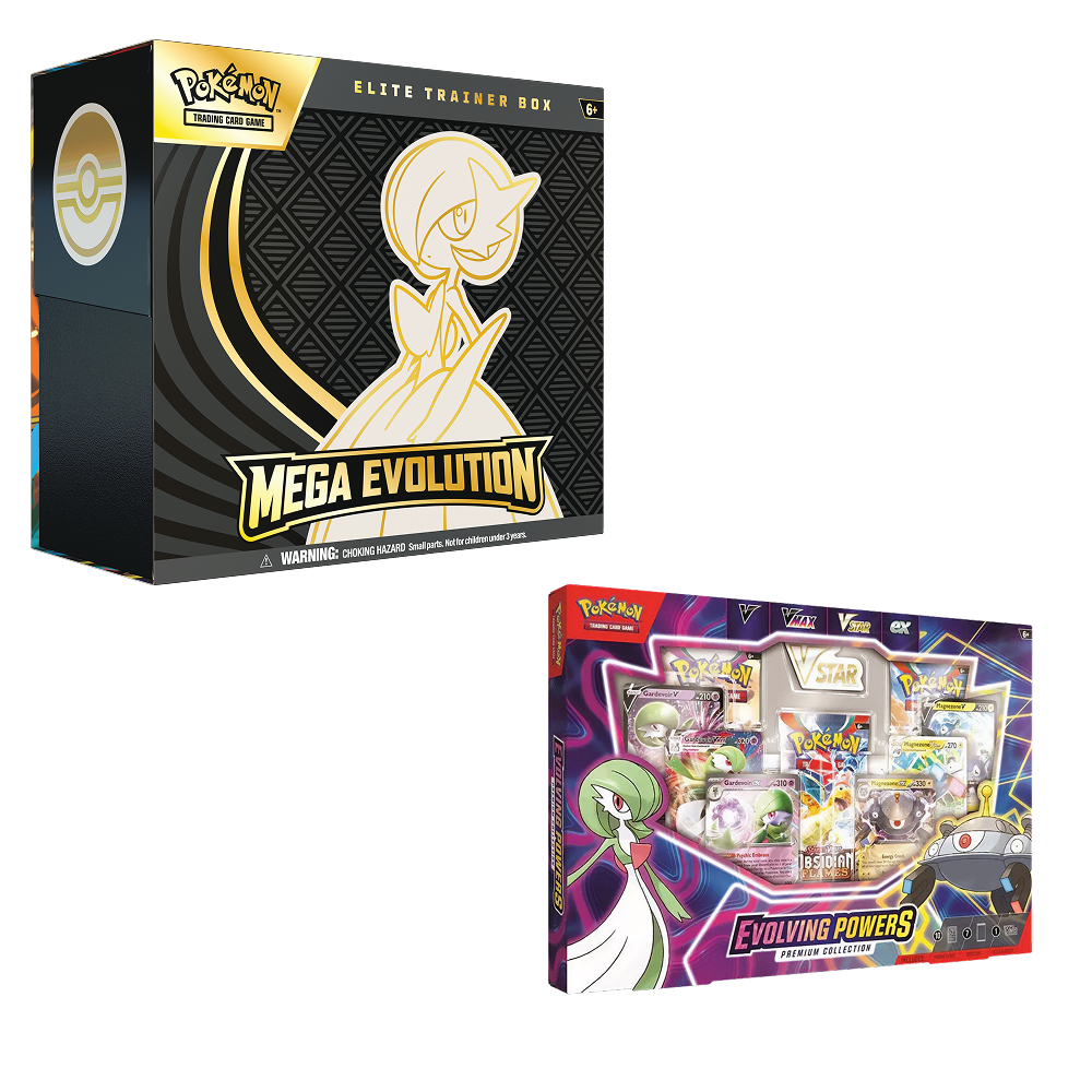 Pokemon TCG - Evolving Powers Collection Box & Mega Evolution Etb (Gardevoir) - Bundle