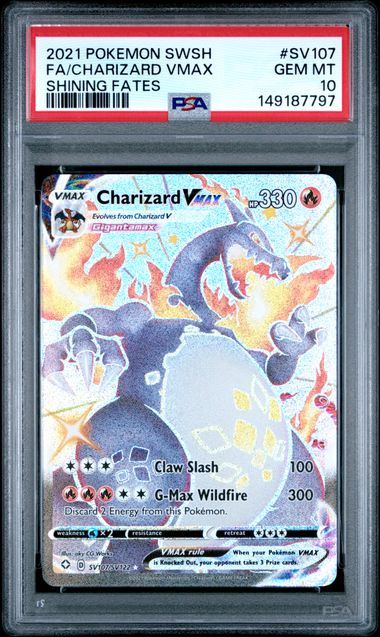 Charizard Vmax 2021 Pokemon Shining Fates #Sv107/Sv122 PSA 10