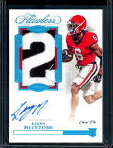 2023 Panini Flawless Collegiate Kenny McIntosh Rookie RPA 1/1 Georgia