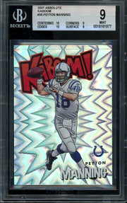 2021 Panini Absolute Peyton Manning Kaboom! BGS 9 Colts