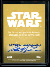 2026 Topps Galaxy Storm Trooper Gold Foil Sketch Card - Matthew Maldonado