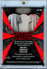 2026 Leaf Ultimate Ruth / Oh / Foxx Trios Bat Relic Encased /5