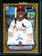 2026 Bowman Chrome Sebastian Dos Santos 1st Gold Shimmer Autograph /50 Cardinals