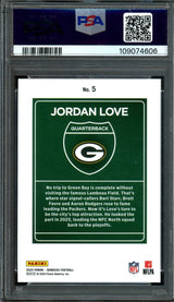 2024 Panini Donruss Jordan Love Downtown! Case Hit SSP #5 PSA 9 Packers