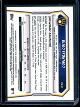 2026 Bowman Chrome Diego Frontado 1st Orange Shimmer Refractor Autograph /25 Brewers