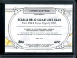 2024 Topps Royalty Justin Gaethje Regalia Relic Signatures Green /5 (Edge Damage)