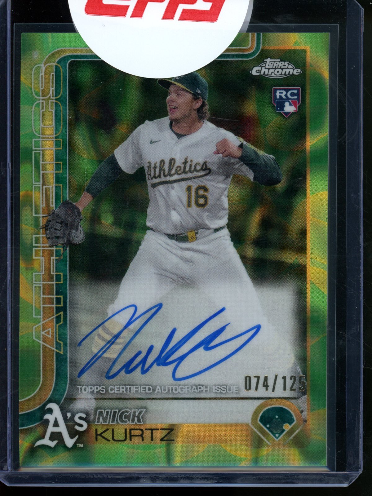 2025 Topps Chrome Nick Kurtz Rookie RC Lava Refractor Autograph /125 Sealed Athletics