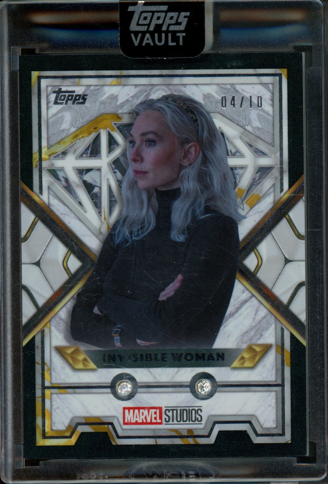 2026 Topps Vault Marvel Invisible Woman Dual Diamond Black Encased /10 Fantastic 4
