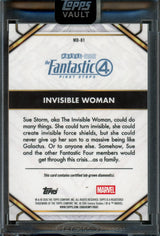 2026 Topps Vault Marvel Invisible Woman Dual Diamond Black Encased /10 Fantastic 4